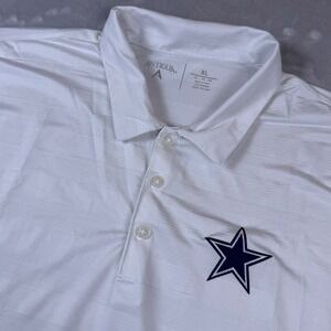 Antigua Mens White Dallas Cowboys Logo Performance Polo Shirt XL